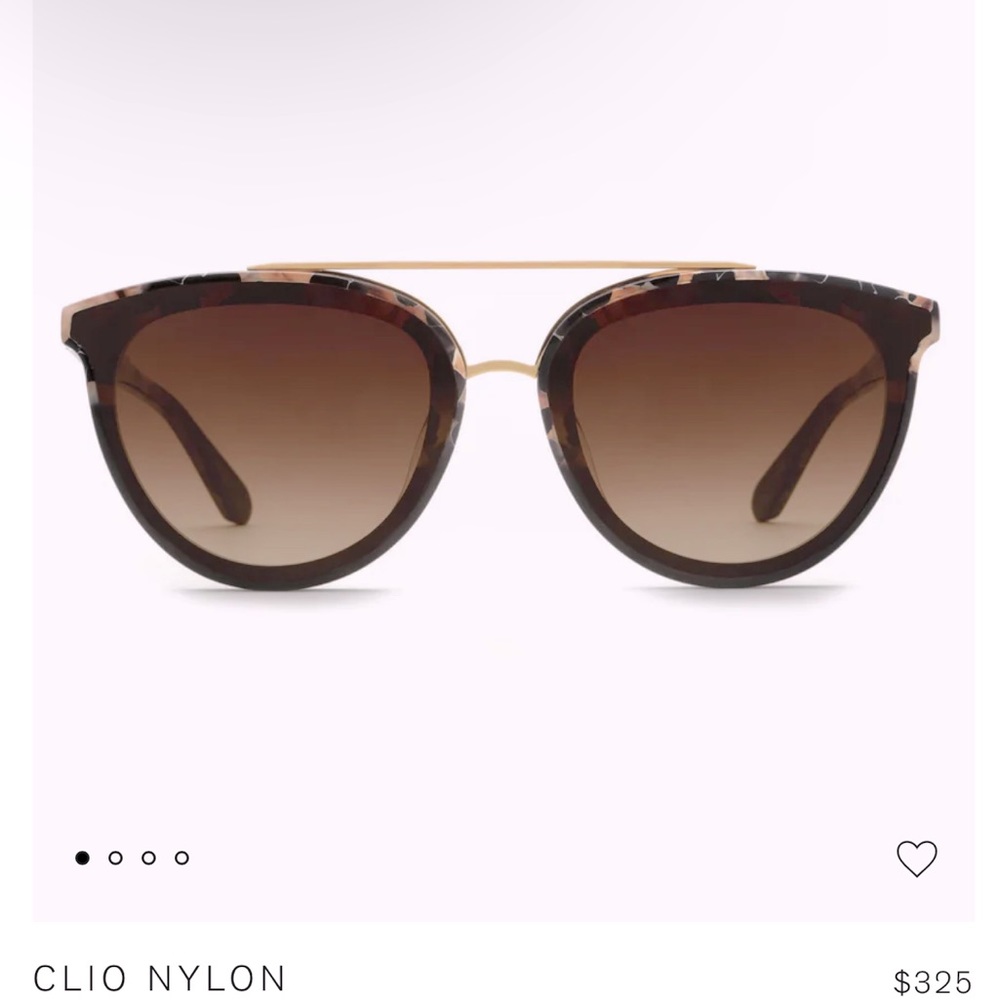 Krewe Sunnies - Clio Nylon 24k Hardware black marbled